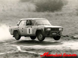 1986, Veszprem Rallye. Schütt Gyulával úszunk a levegőben...
