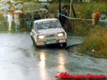 1987, Mecsek Rallye. Józsefháza esőben.